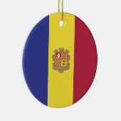 Andorra-Flagge Keramik Ornament (Rechts)