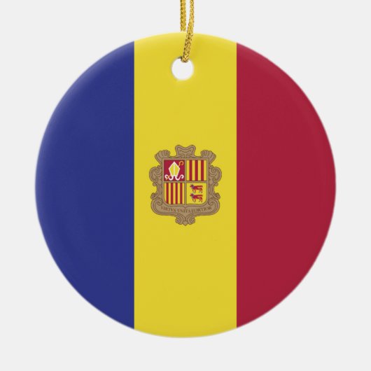 Andorra-Flagge Keramik Ornament (Vorne)