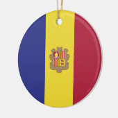 Andorra-Flagge Keramik Ornament (Links)