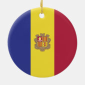 Andorra-Flagge Keramik Ornament (Hinten)