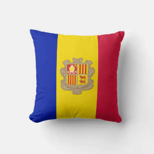 Andorra-Flagge Kissen