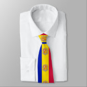 Andorra-Flagge Krawatte (Gebunden)