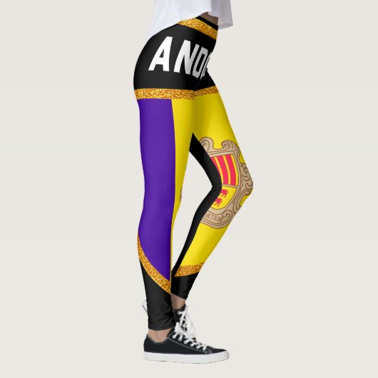 Andorra-Flagge Leggings (Rechts)