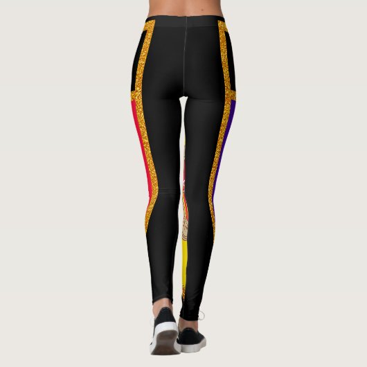 Andorra-Flagge Leggings (Rückseite)