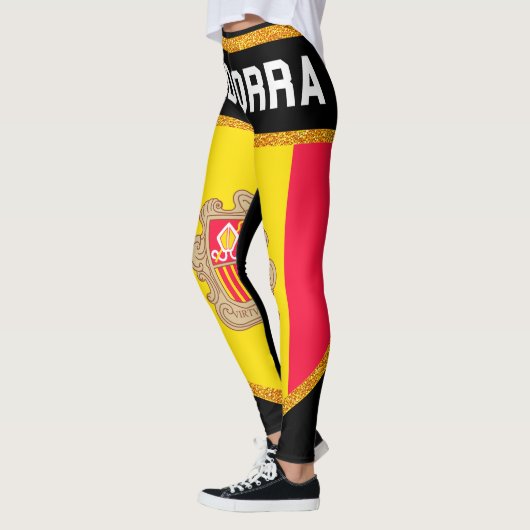 Andorra-Flagge Leggings (Links)