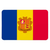 Andorra-Flagge Magnet (Horizontal)