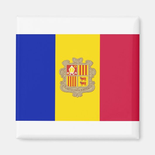 Andorra-Flagge Magnet (Vorne)