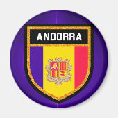 Andorra-Flagge Magnet (Vorne)
