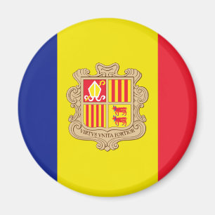 Andorra-Flagge Magnet