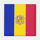 Andorra-Flagge Magnet (Vorne)