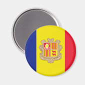 Andorra-Flagge Magnet (Vorderseite/Rückseite)