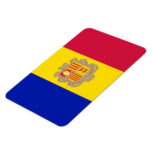 Andorra-Flagge Magnet (Linke Seite)