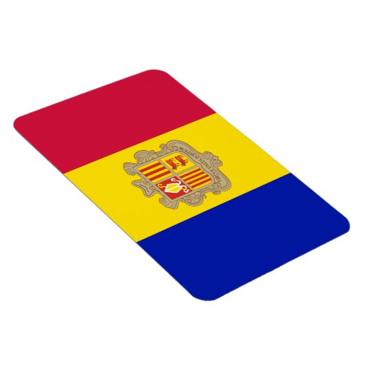 Andorra-Flagge Magnet (Rechte Seite)