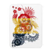 Andorra-Flagge Magnet (Vertikal)