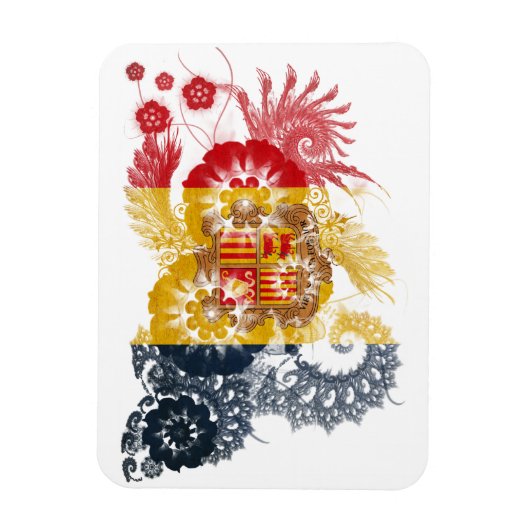 Andorra-Flagge Magnet (Vertikal)