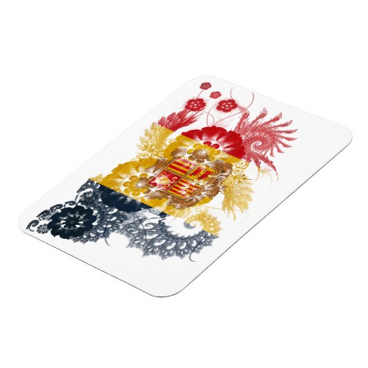 Andorra-Flagge Magnet (Linke Seite)