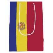 Andorra-Flagge Mittlere Geschenktüte (Rückseite)