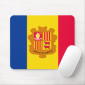 Andorra-Flagge Mousepad (Mit Mouse)