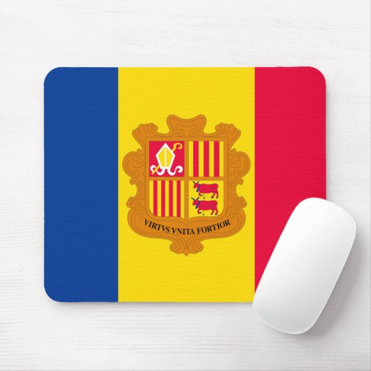 Andorra-Flagge Mousepad (Mit Mouse)