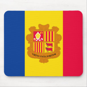 Andorra-Flagge Mousepad