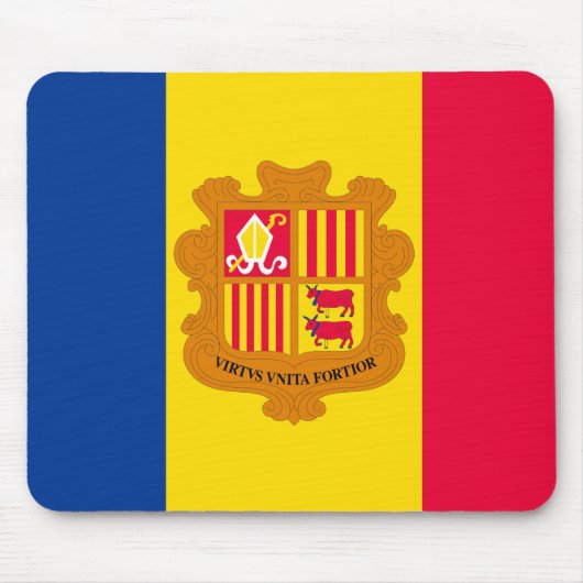 Andorra-Flagge Mousepad (Vorne)