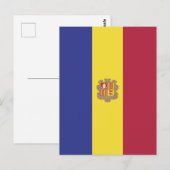 Andorra-Flagge Postkarte (Vorne/Hinten)