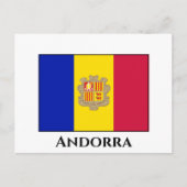Andorra-Flagge Postkarte (Vorderseite)
