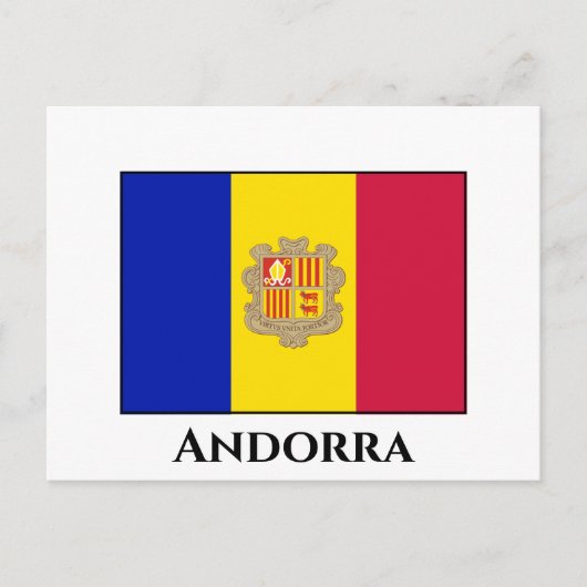 Andorra-Flagge Postkarte (Vorderseite)