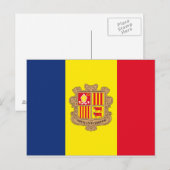 Andorra-Flagge Postkarte (Vorne/Hinten)