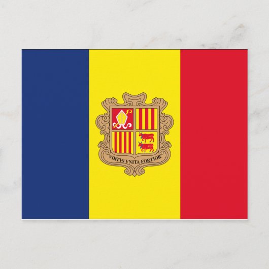 Andorra-Flagge Postkarte (Vorderseite)