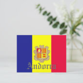 Andorra-Flagge Postkarte (Stehend Vorderseite)