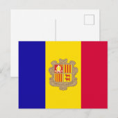 Andorra-Flagge Postkarte (Vorne/Hinten)