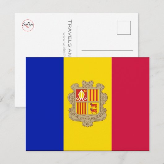 Andorra - Flagge - Postkarte (Vorne/Hinten)