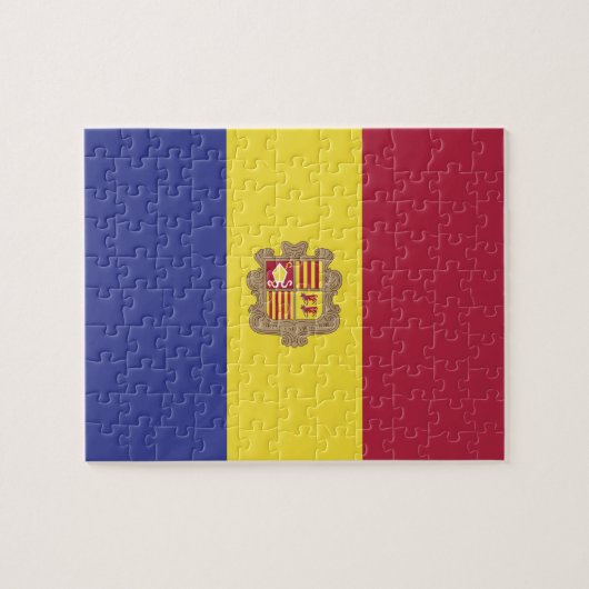 Andorra-Flagge Puzzle (Horizontal)