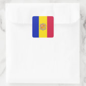 Andorra-Flagge Quadratischer Aufkleber (Tasche)