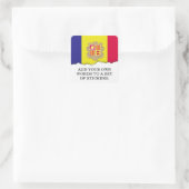 Andorra-Flagge Quadratischer Aufkleber (Tasche)