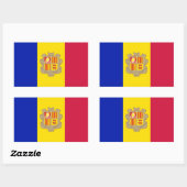 Andorra-Flagge Rechteckiger Aufkleber (Blatt)