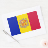 Andorra-Flagge Rechteckiger Aufkleber (Umschlag)
