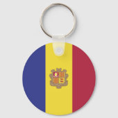 Andorra-Flagge Schlüsselanhänger (Vorderseite)