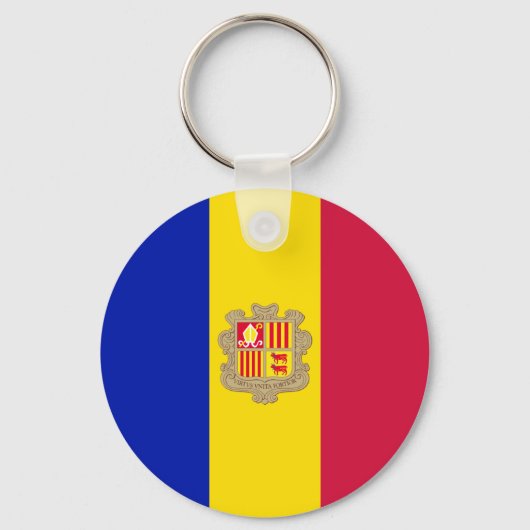 Andorra-Flagge Schlüsselanhänger (Vorderseite)