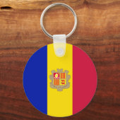 Andorra-Flagge Schlüsselanhänger (Vorderseite)