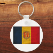 Andorra-Flagge Schlüsselanhänger (Vorderseite)