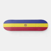 Andorra-Flagge Skateboard (Horizontal)
