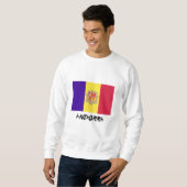 Andorra-Flagge Sweatshirt (Vorne ganz)