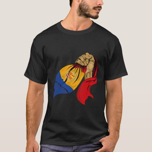 Andorra-Flagge T-Shirt (Vorderseite)