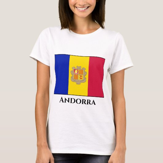 Andorra-Flagge T-Shirt (Vorderseite)