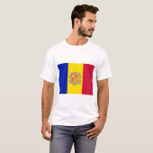 Andorra-Flagge T-Shirt (Vorne ganz)