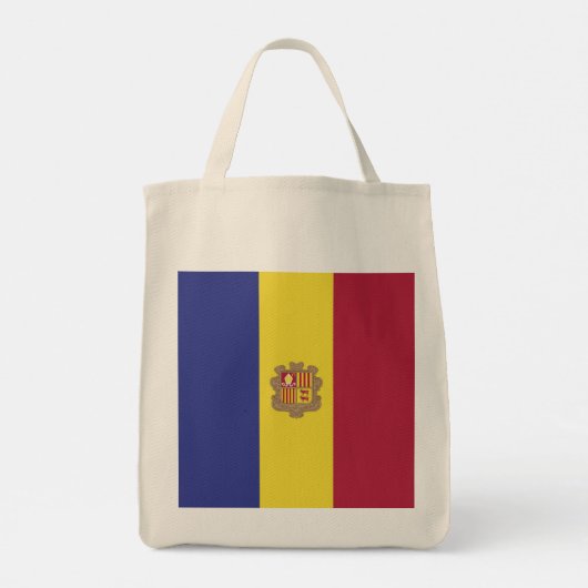 Andorra-Flagge Tragetasche (Rückseite)