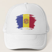 Andorra-Flagge Truckerkappe (Vorderseite)