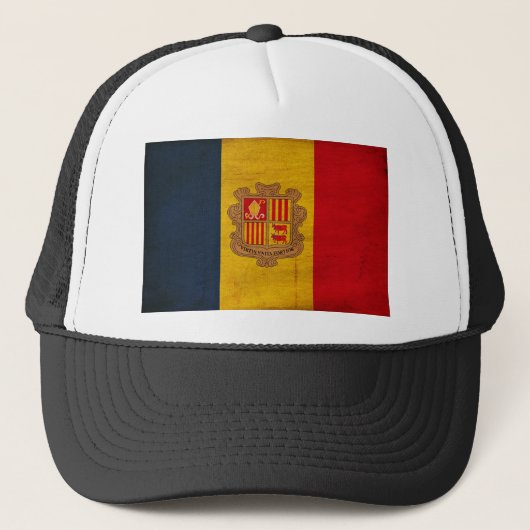 Andorra-Flagge Truckerkappe (Vorderseite)